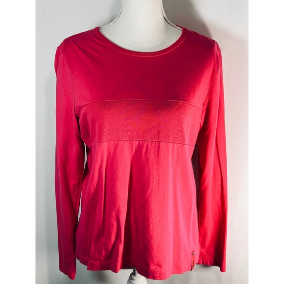 Lauren Active Ralph Lauren Tops - Lauren Active Ralph Lauren Pink Long Sleeve Textured Panel‎ Top Womens L-RL L